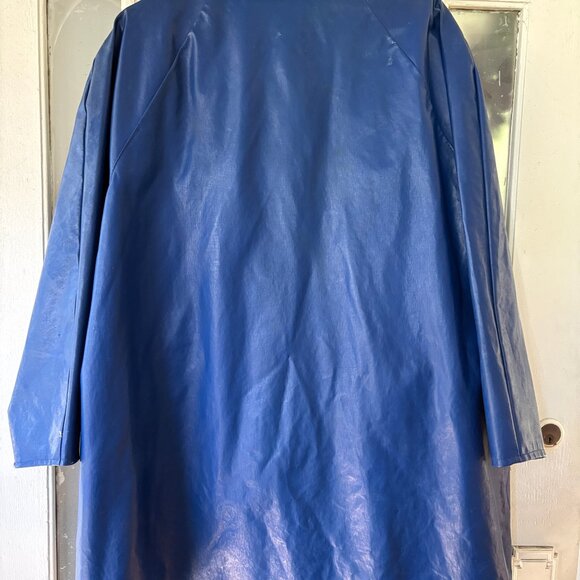 1970s Set Sperry Topsider Navy Blue Raincoat & Hat size M/L Unisex - Picture 8 of 10